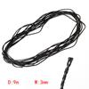 9M Черная кожаная плетеная цепочка из шнура 3 мм Веревка для ожерелья для ювелирных изделий