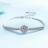 S925 Sterling Silver Moissanite Bracelet for Women Pt950 Gold Plated Gypsophila Fashion Light Luxury Bracelet