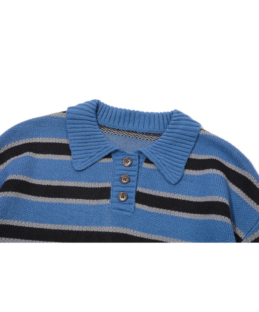 CPGN STUDIO Striped Rugby Knit Blue
