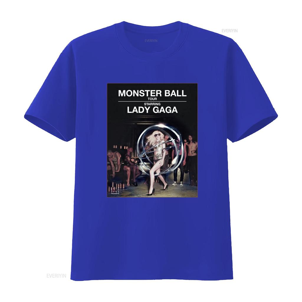 Lady Gaga The Monster Ball Tour Concert T Shirt S To XL vintage Washed Casual Versatile fashion Stretched homme