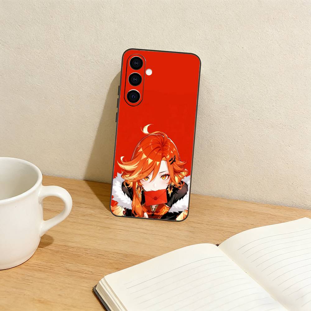 COOL Marveka Genshin Impact Phone Case For Samsung Galaxy A73,A72,A71,A70,A53,A52,A51,Others Soft Black Cover