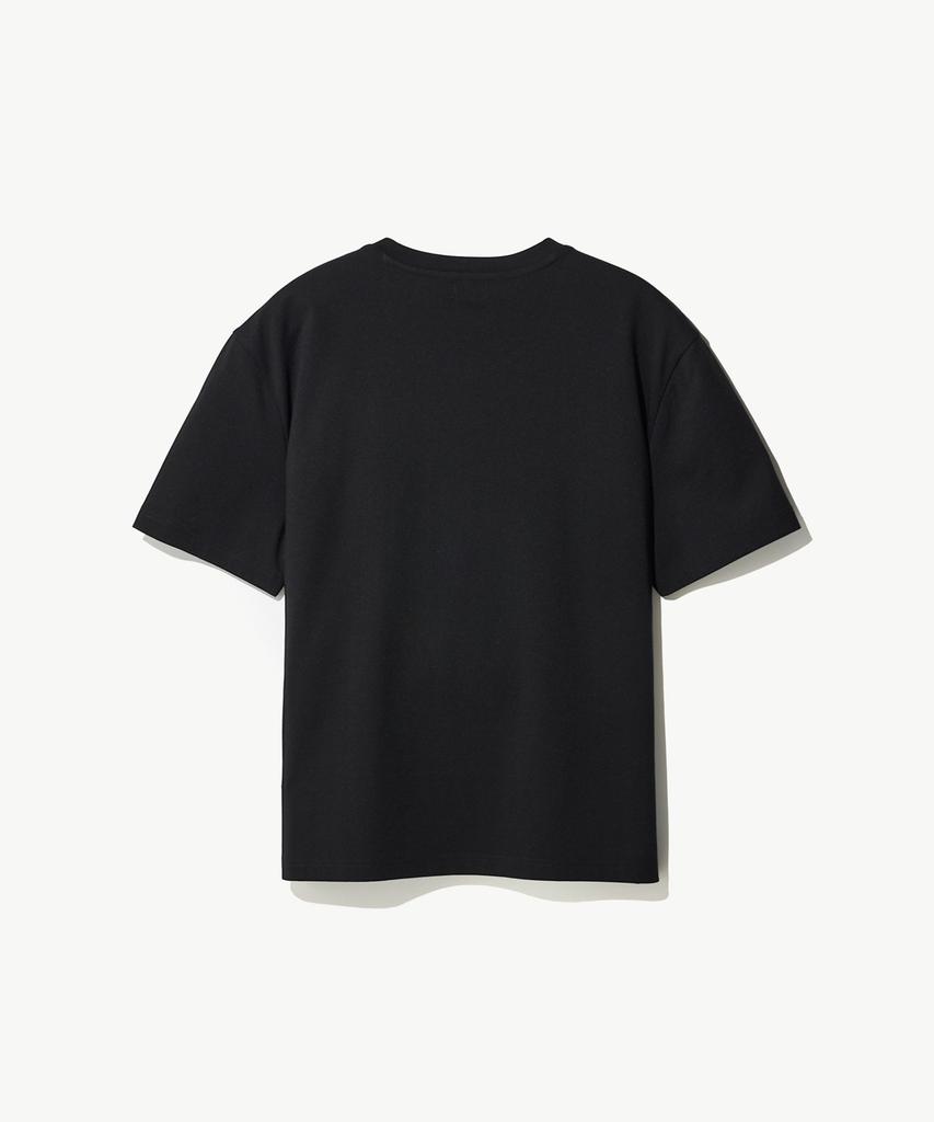 STCO [Black Label] Supima V-Neck Short Sleeve T-Shirt_Black (Semi-Oversized Fit)_Stsxb82Nsb