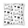 Broadway Musical Theatre Square Pillowcase Polyester Linen Velvet Creative Zip Decor Pillow Case Car Cushion Case x