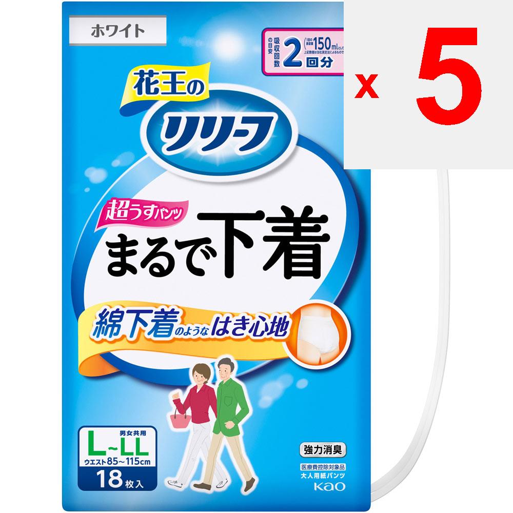 KAO Тип брюк Relief: нижнее белье (2 раза) Л 18шт.. Тонкие подгузники для взрослых: Тип брюк Тонкий тип