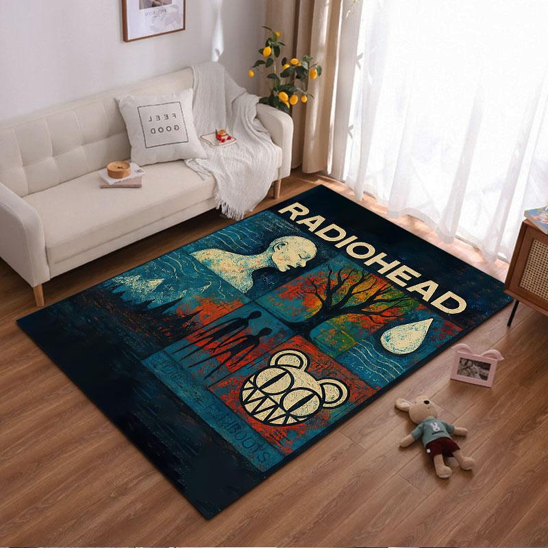 Ковер с художественным монтажом Radiohead, подходит в качестве нескользящего коврика для гостиной или дивана в спальне