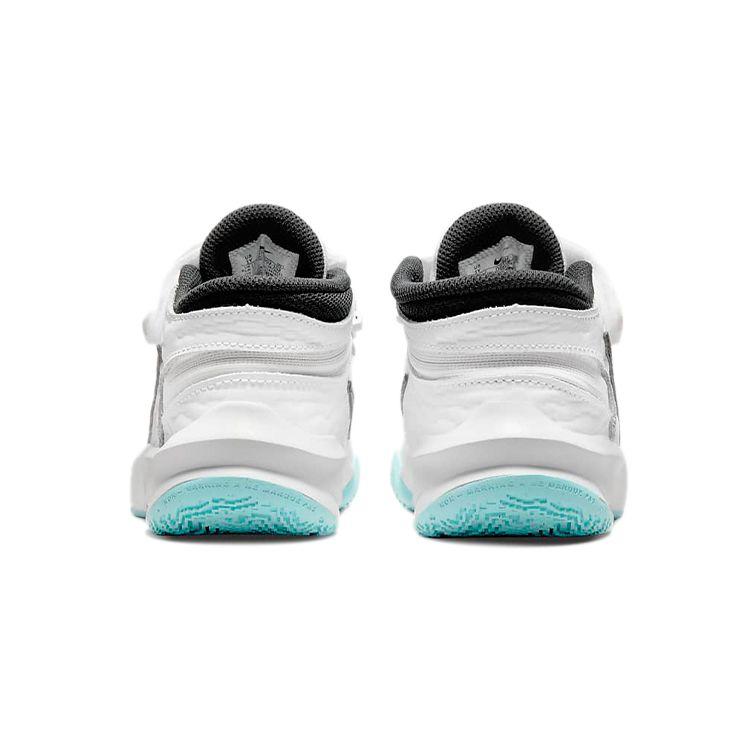 Nike Детские кроссовки Team Hustle D10 FlyEase PS White Black Photon-Dust Magic-Ember DD7302-102