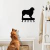 Australian Shepherd Dog Key Rack & Leash Hanger - 9 Inch/6 Inch Metal Wall Art Organizer for Keys, Towels, and Coats