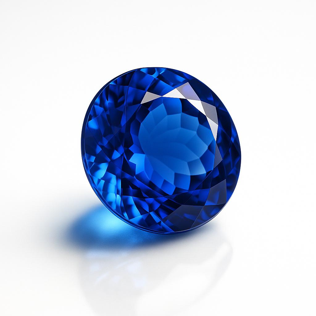 Natural Blue Sapphire Loose Gemstone 9.9 ct Round Cut From Sri Lanka September Birthday Birthstone