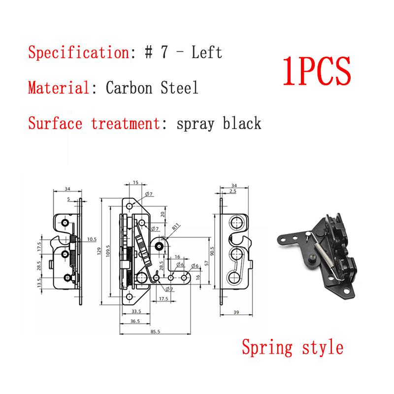 1PCS Drive Lock Car Door Self-locking Door Latch Rotating RV Trailer Concealed Door Latch Lock Medical Ambulance Ship Accessorie