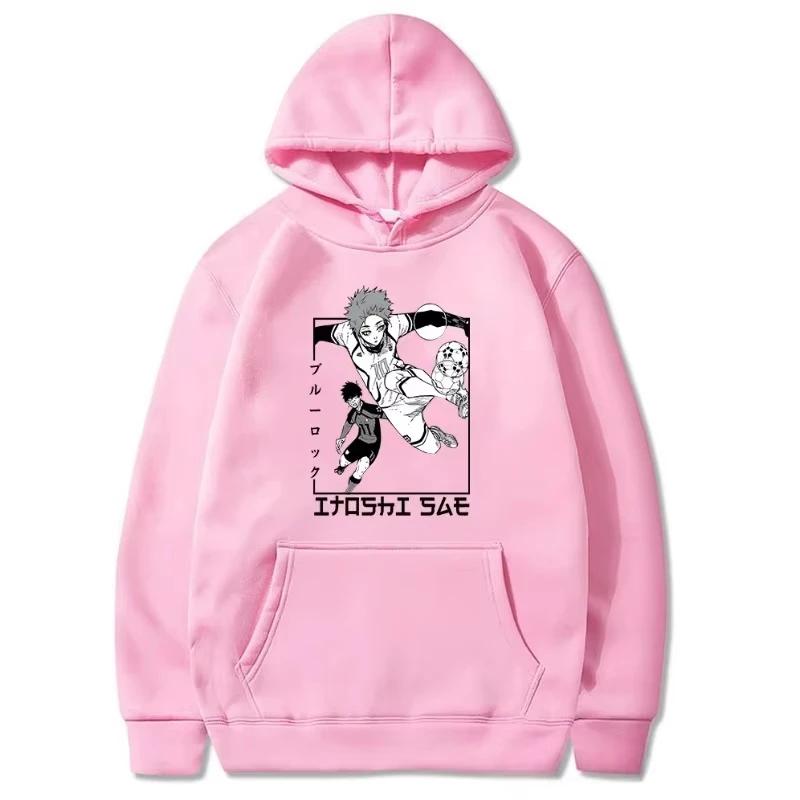 2025 Autumn Winter Long Sleeves Hooded Sweatshirts Manga BLUE LOCK Itoshi Sae Hoodies Men Women Casual Loose Anime Street Hoody