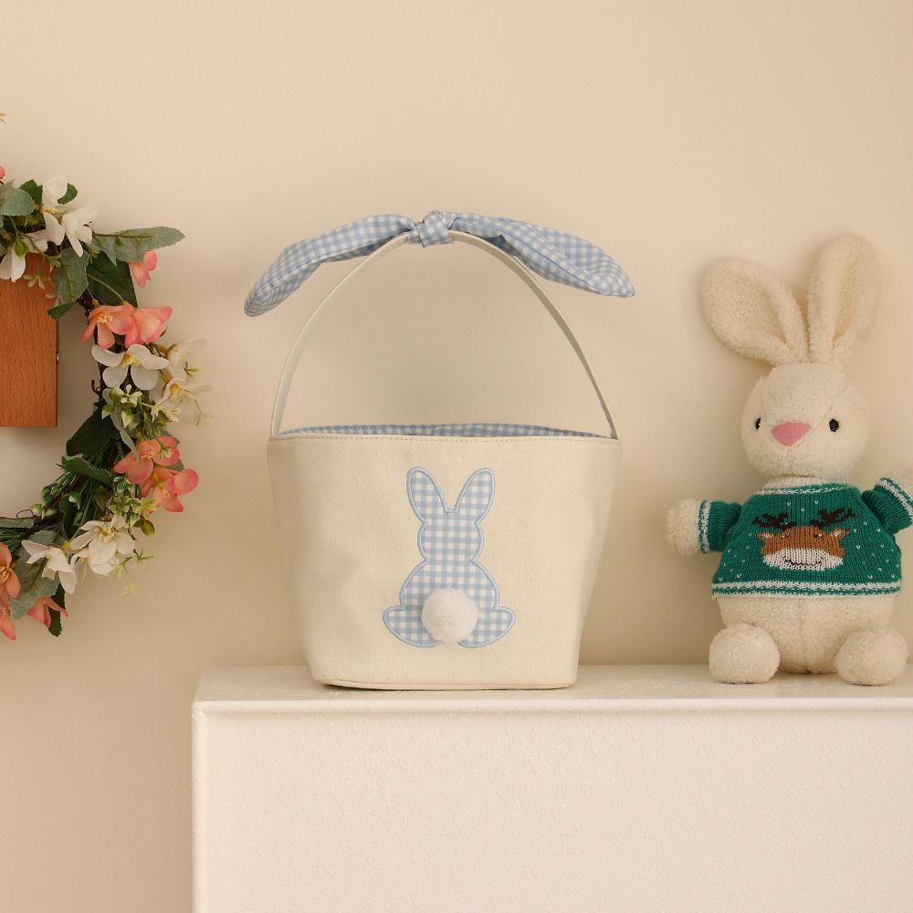 Large capacity Rabbit Basket With handle Easter Egg Basket Easter Bunny Basket Easter decorations