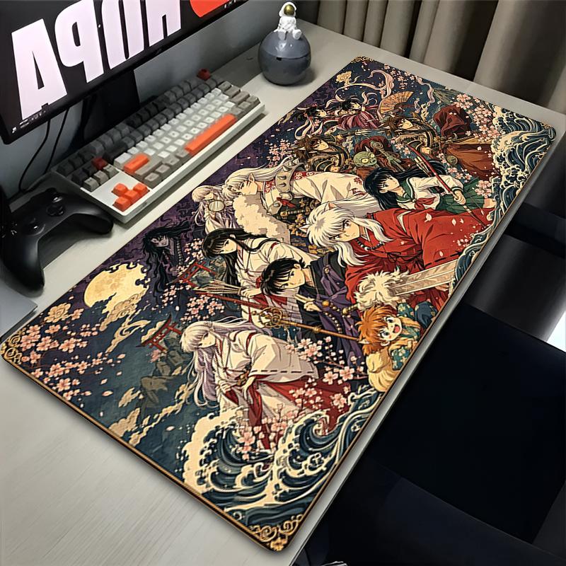 Large Mouse Pad Notbook Extended Desk Mat Gamer Carpet Inuyasha Highquality Anime Keyboard Rug Nonslip Esports Gaming Mousepad
