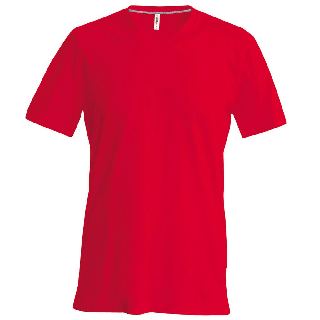 Kariban Мужская футболка с коротким рукавом и V-образным вырезом Slim Fit