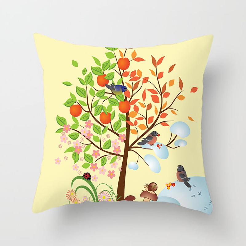 Квадратная наволочка «Дерево любви» для автомобиля, дивана, офисного кресла, наволочка, простые украшения для домашнего декора
