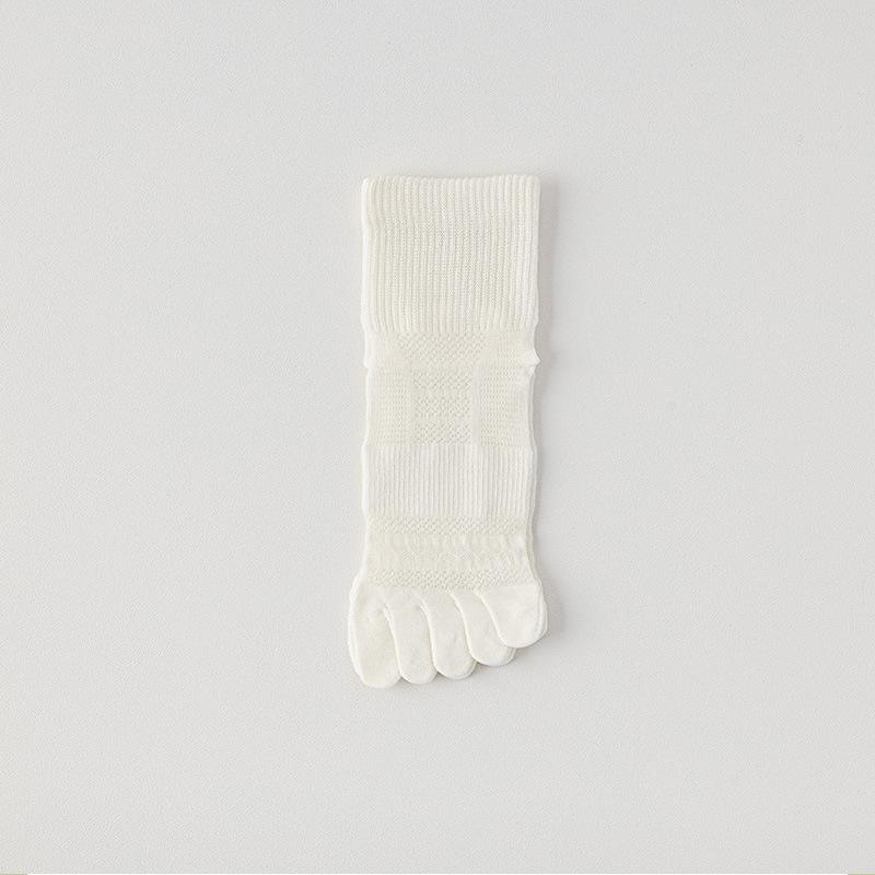 Женские летние тонкие сетчатые дышащие однотонные влагоотводящие бесшовные короткие носки с пятью пальцами