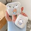 Милый Кавайный Чехол для Наушников Пара Медведей BuBu DuDu Для Airpods 4 3 2 1 Прозрачный Мягкий Беспроводной Чехол Для Apple Airpod Pro 2 Аксессуары