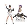 Rumi Cosplay Costume KPop Demon Hunters Girl Costume K Pop Huntrix Black Golden Halloween Party Clolthes Outfit