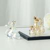 Lucky Crystal Rat Ornament Exquisite Animal Model Beautiful Table Ornaments  Living Room