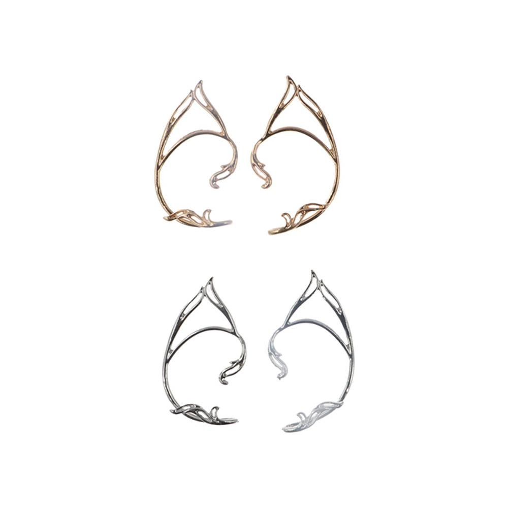 Zinc Zinc Alloy Elf Ear Clip Ear Cuff Cat Ear Hollow Ear Clips Sweet Halloween