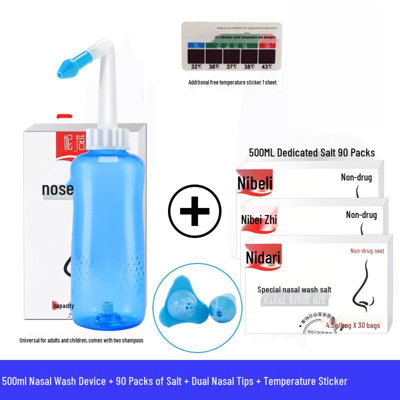 Nasal Irrigator Device: Adult & Child Saline Spray for Home Use