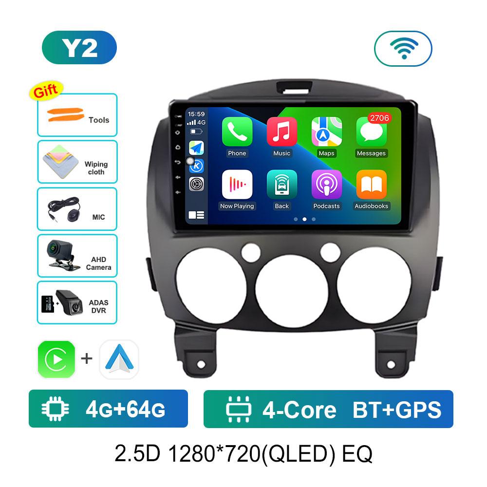Навигационная GPS система Android для Mazda 2 2007 - 2014 WiFi Автомобильный видео мультимедийный плеер Bluetooth HD Сенсорный экран WiFi Головное устройство