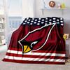 Arizona Cardinals Flag Portable Blanket/Soft Blanket Bedding Blanket Suitable for Travel Camping Living Rooms Offices Sofas Fan Gifts