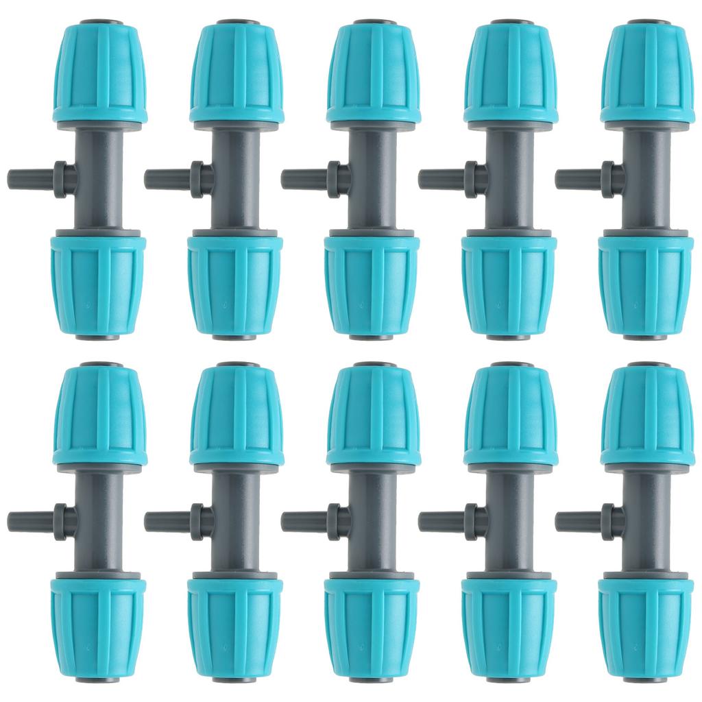 10PCS 16mm To 4/7 Barbed Tee Irrigation Tube Reducing Tee Connector Fitting for Garden Courtyard