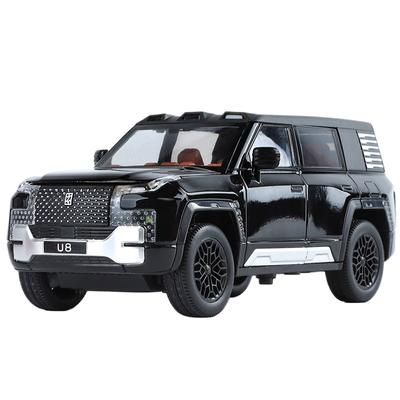 Игрушечная машина-реплика BYD U8 Off-Road Adventure в масштабе 1/24 с пружинным механизмом для детей, развлечений на открытом воздухе и коллекционных миниатюр