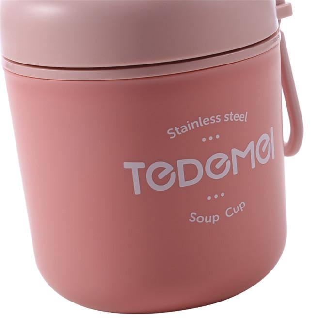 Ланч-бокс из нержавеющей стали, чашка для питья с ложкой, термос для еды, изолированный термос для супа, контейнер для завтрака