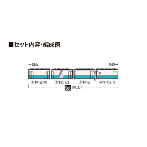 TOMYTEC TOMIX N Gauge JR Серия Kiha 58 Набор «Песчаная дюна» Дизель-поезд Модель поезда 97227