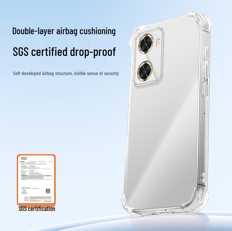 Прозрачный чехол для телефона Huawei Enjoy 60/60s/60 Pro с угловыми подушками безопасности для защиты от падений