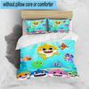 3PCS Cartoon Shark Dance Party 3pcs Bedding,Including 3PCS Duvet Cover And 2pcs Pillowcases Perfect for Christmas,Ideal for Bedroom, Dormitory
