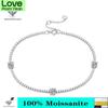 Moissanite Diamond Bracelet Platinum Plating Sterling Silver Ten Stars Charms Bracelet Promise Gift For Women Girls Fine Jewelry