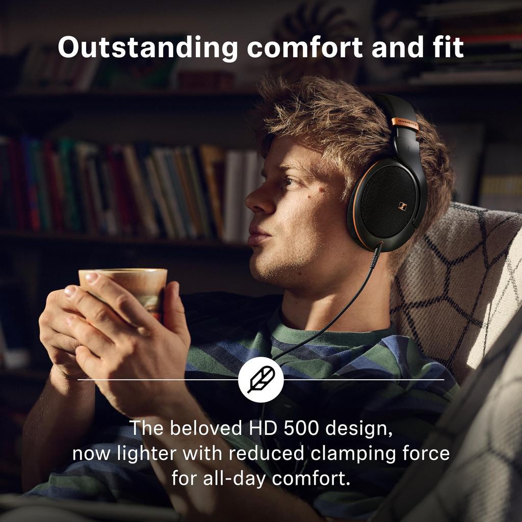 Sennheiser HD 505 Наушники Проводные наушники с кристально чистым звуком и регулируемым повышенным комфортом для и Медная версия - охватывающие с басами,