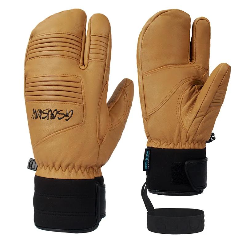 Winter 2025 Skiing Gloves Adult Waterproof Windproof Snow Mittens with Cotton Warm Woman Cycling Glove Man Sport Protective Gear