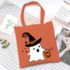 Halloween Printed Shoulder Bag Female Large Capacity Student Canvas Bag Tutoring Shopping Bag