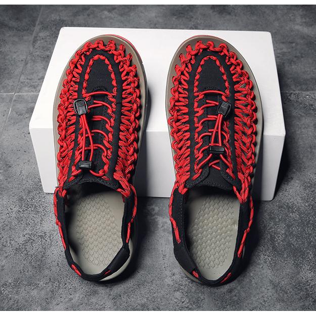 Новые дышащие сандалии размера 35-46, женские модные повседневные тканые сандалии, пляжная женская обувь, обувь для пар