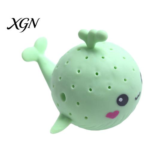 Squeeze Toy Whale Shape Slow Rebound Decompression Soft Tactile Bright Color Stress Relief Ball Desktop Ornament Relaxation