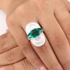 Хромовый диопсид Драгоценный камень 925 Стерлинговое серебро Ювелирное изделие Кольцо ручной работы для женщин RR-34-7
