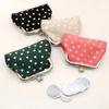 Women'S Coin Purse Oil Wax Leather Heart Print Wallet 4 Inch Buckle Mini Wallet Coin Bag Lipstick Storage Bag Ladies Clutch Bag