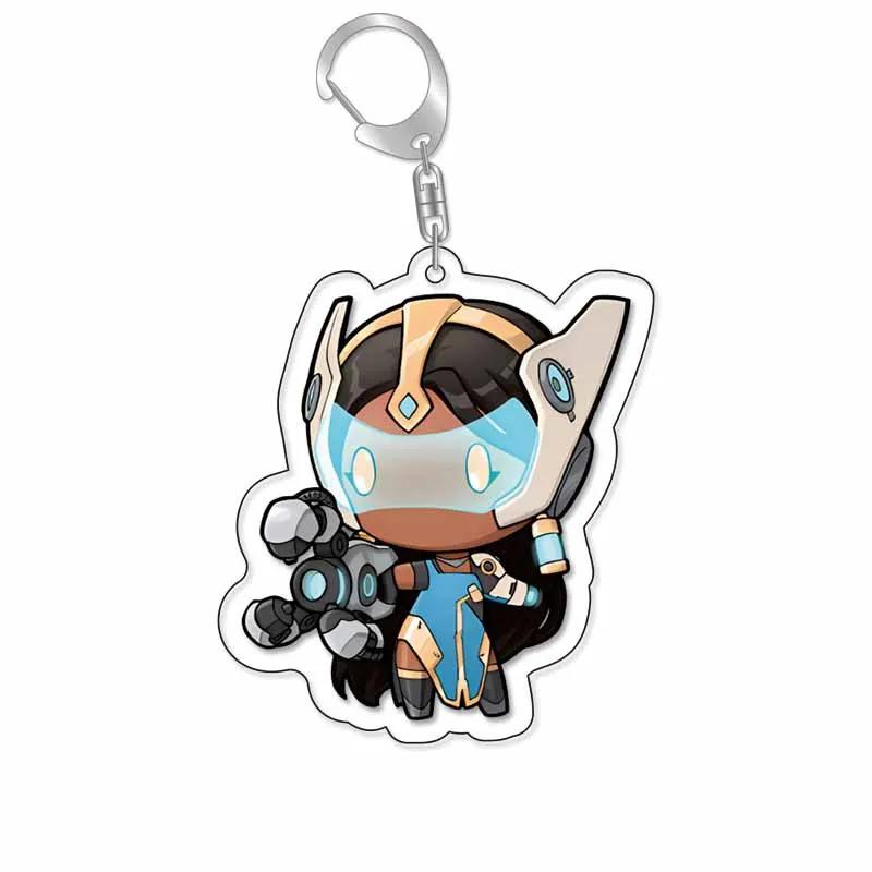 Игровой автомат Overwatch Акриловый брелок Подвеска на рюкзак D.VA Genji Pharah Cole Cassidy Sombra Подвески Аксессуары