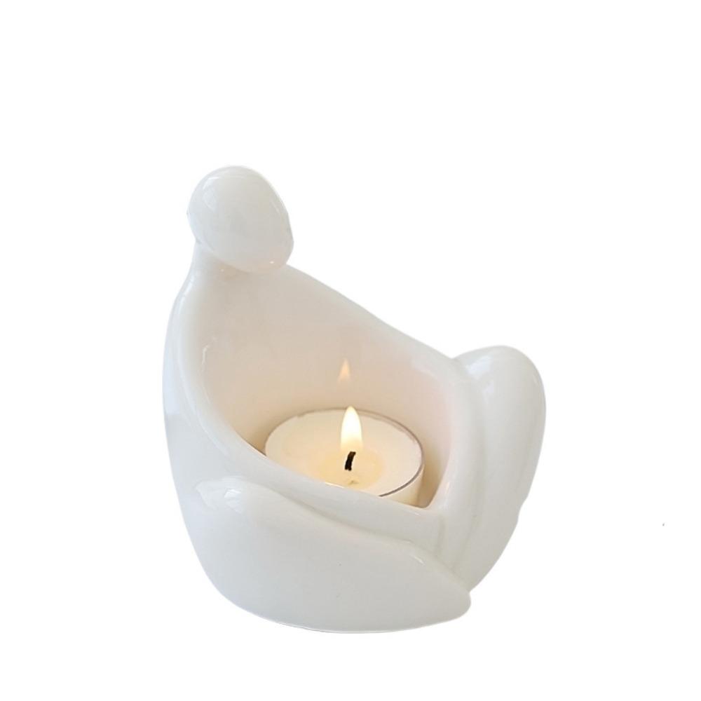 Nordic Style Cartoon Animal Candle Holder Ceramic Tealight Holder INS Desktop Candelabrum  Holiday