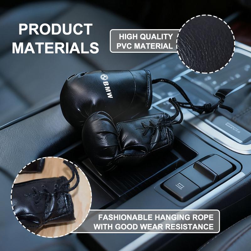 JKGN2 2pcs Car Boxing Gloves Hanging Ornament Rearview Mirror Pendant For BMW M 1 3 4 5 6 7 Series M3 M6 F01 F02E34 E36 E70 F10 X6 X1