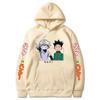 Hunter X Hunter Япония Аниме Мужчины Женщины Толстовки Harajuku Gon Killua Принт Плюс Размер Толстовка Унисекс Осень Зима Уличная одежда