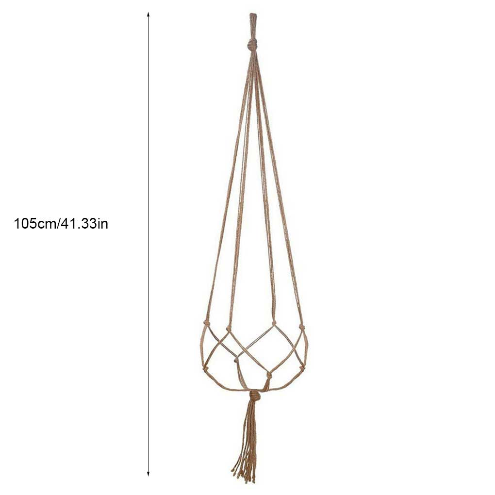 Упаковка из 4 держателей для цветочных корзин, многоразовые, для внутреннего и наружного использования, для сада, патио, переднего двора, декоративные цветочные горшки, подвесные веревки