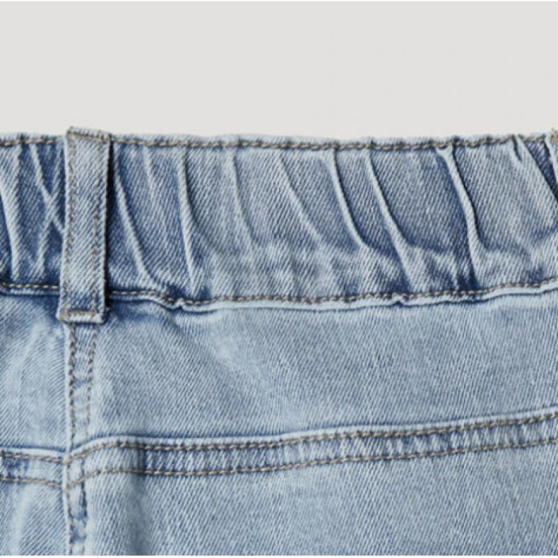 [Она S miSS] Мешковатые джинсовые брюки с полосками сзади SSmlp22050 Ll