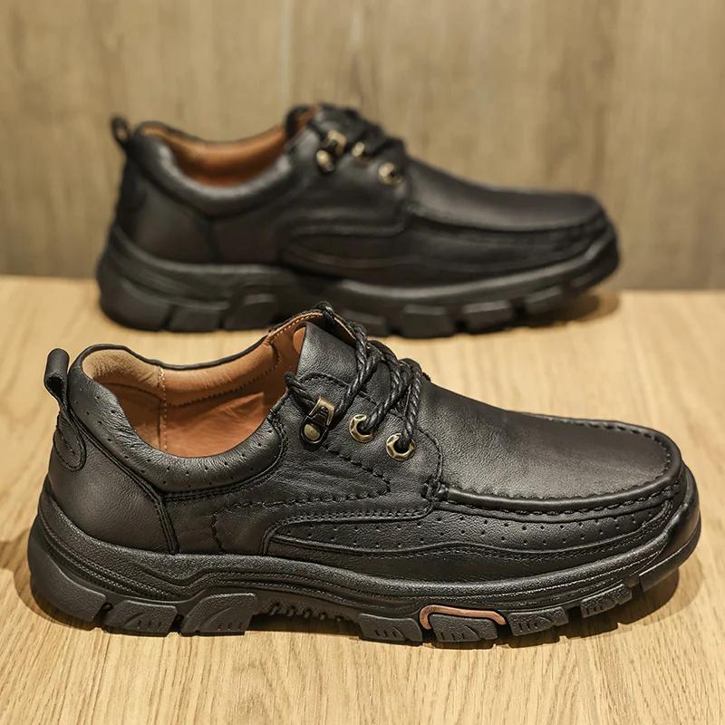 Деловая обувь мужская модная обувь из натуральной кожи мужская мягкая повседневная мужская обувь дышащая удобная мужская обувь