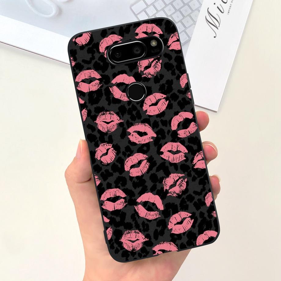 Чехол для LG V30 LG V35 ThinQ V40 V50 V50s ThinQ G8X ThinQ Мягкий Матовый Силиконовый Чехол Funda Задняя Крышка Кролик Цветок Астронавт Сумка