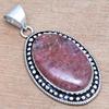 Подвеска из драгоценного камня родонит, подарок ручной работы для нее, серебряное украшение 2 дюйма