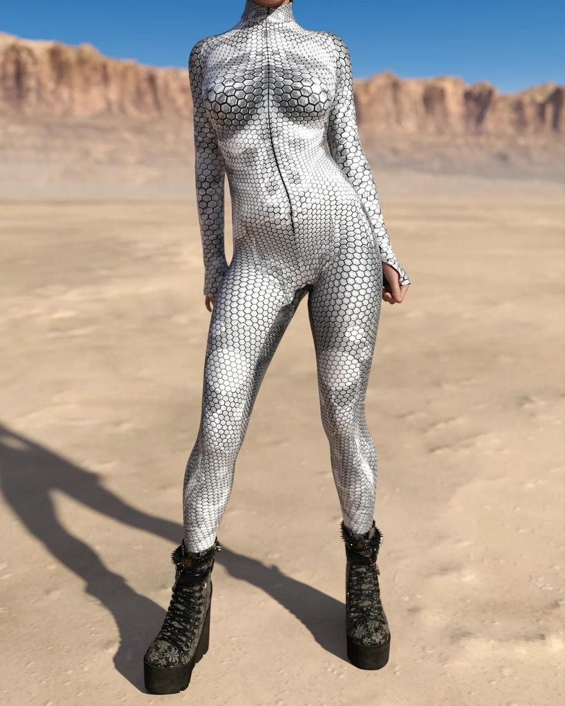 Костюм-боди с 3D-печатью для Хэллоуина 2023, Костюм-комбинезон для косплея для взрослых
